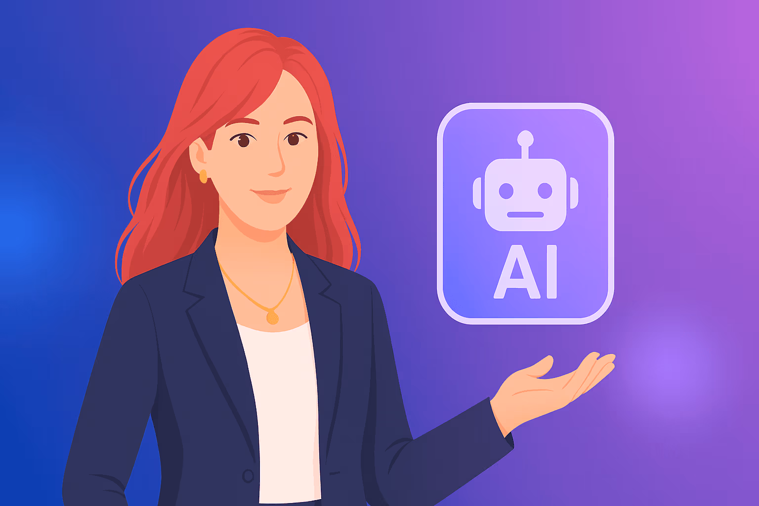 Digital avatar on a screen beside a checklist explaining the OnlyFans AI generated content policy