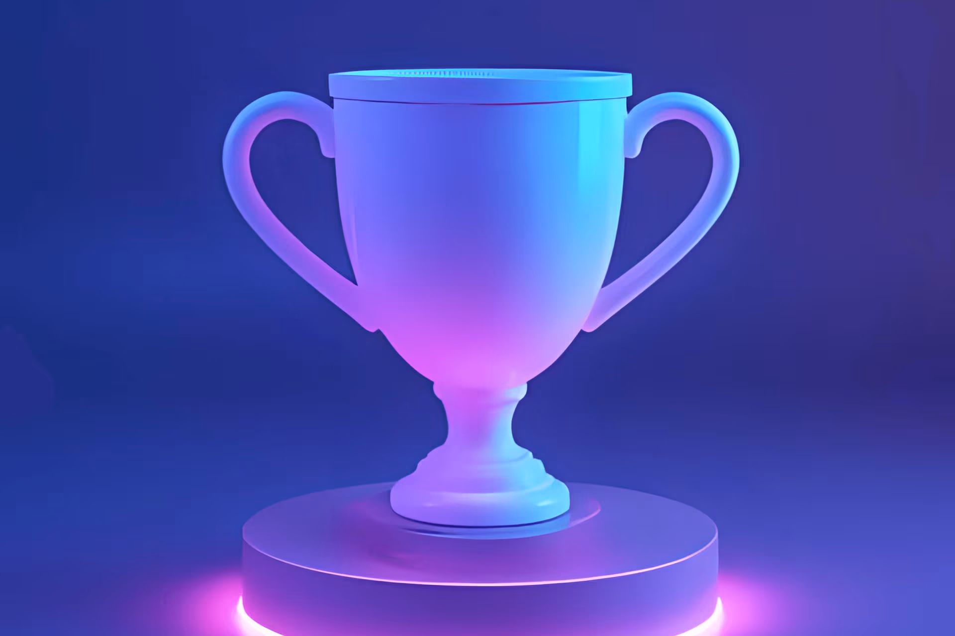 Creator Hero Leaderboard showing top ranked agencies on a trophy themed screen