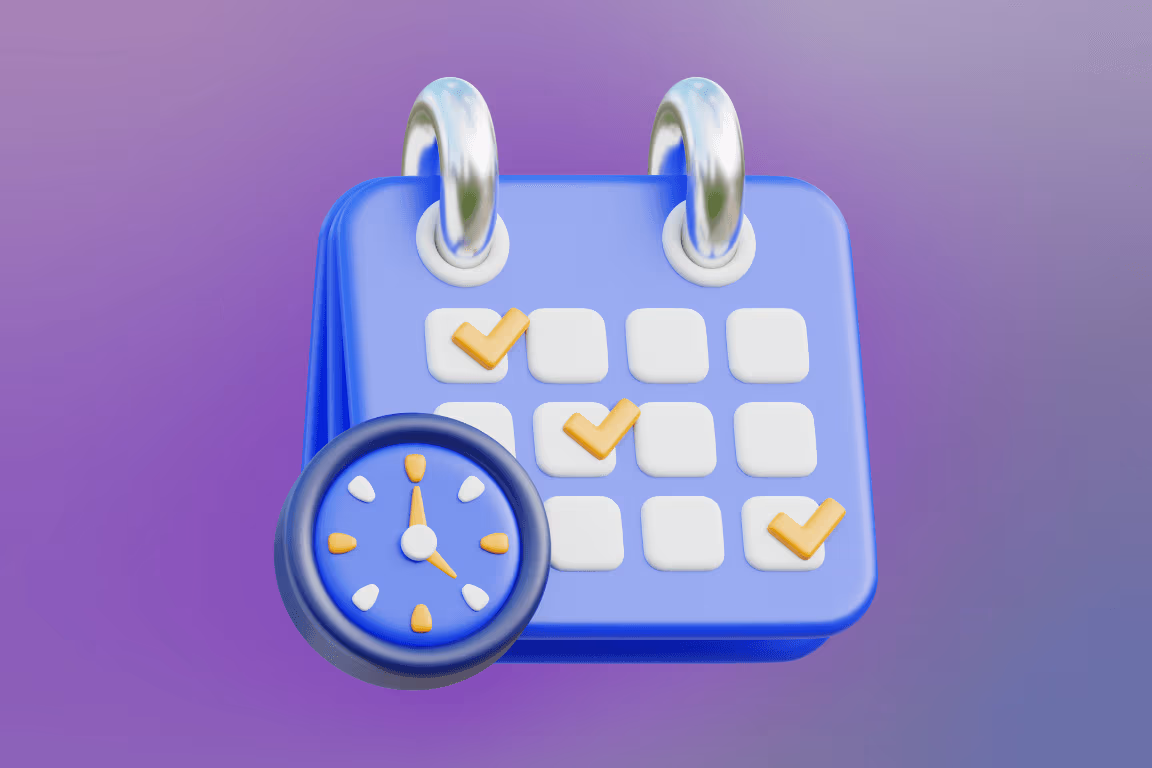 Scheduled posts queued on a calendar, illustrating OF content scheduling best practices
