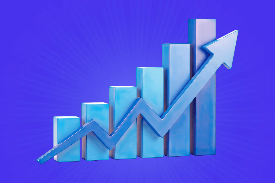 Bar chart used to compare creator performance against OF revenue benchmarks by page size