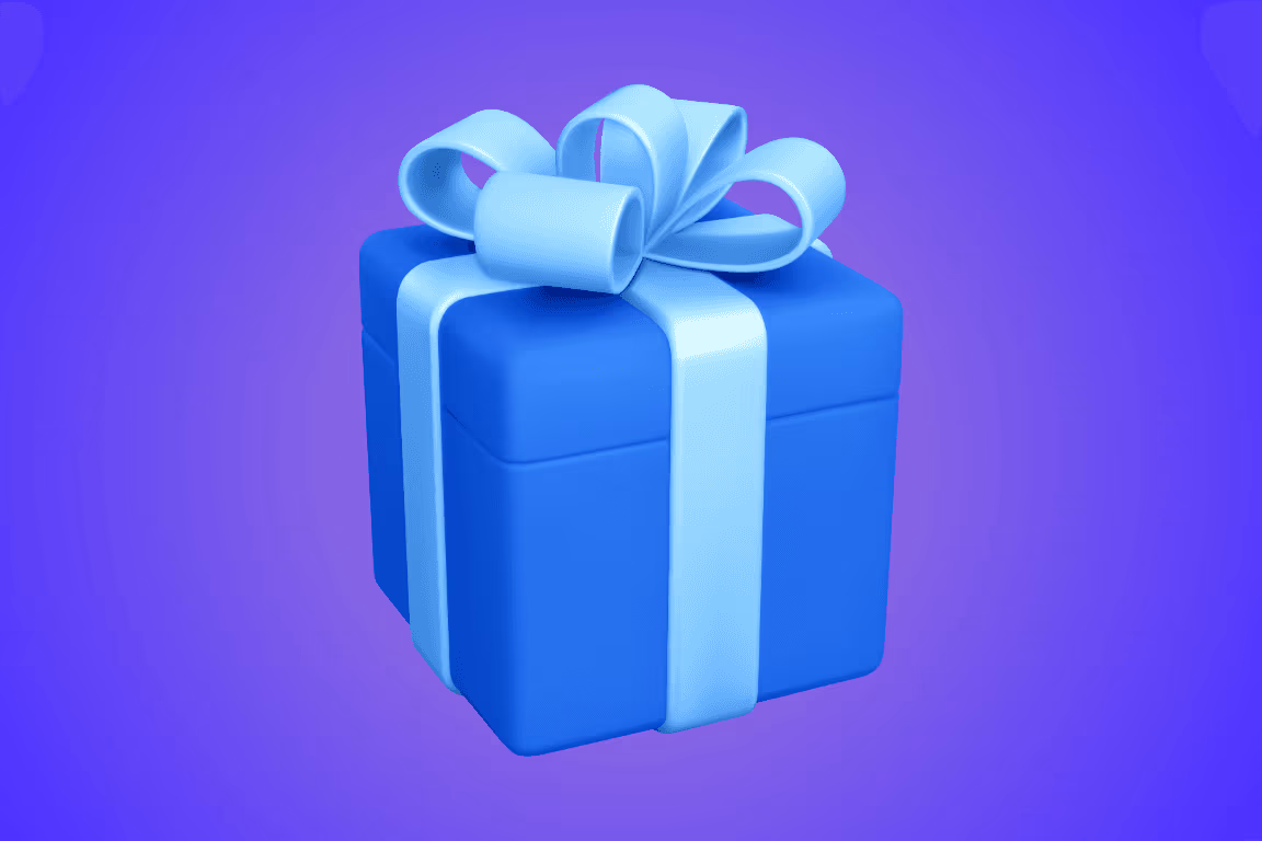 Wrapped gift arriving in a fan's inbox, illustrating OF fan gifting as a retention tool