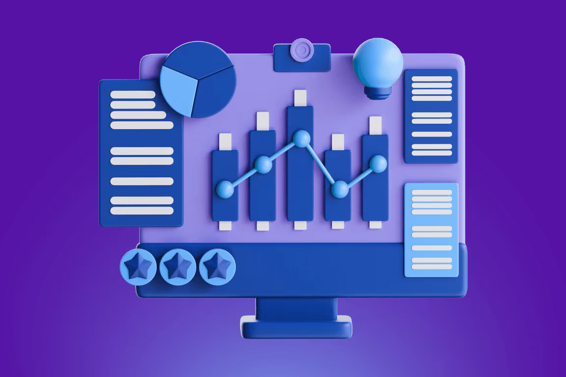 Analyst optimizing OF performance with data charts of opens, purchases and renewals